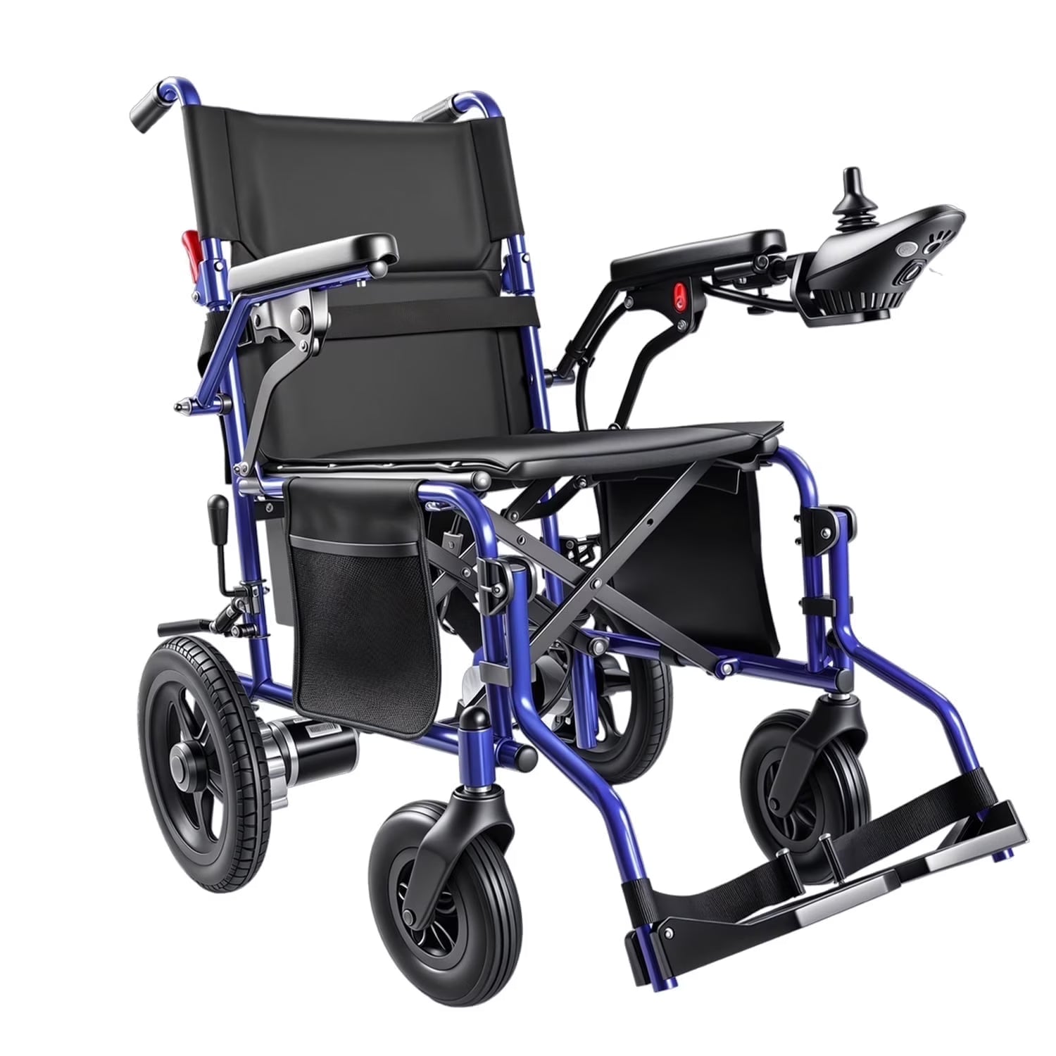 MediNex Electric Wheelchair, 20+ Miles Range(350LBS) ,Lightweight Foldable Electric Wheelchairs for Adults,12Ah Lithium Battery,Motorized Wheelchair,Blue,16in Width