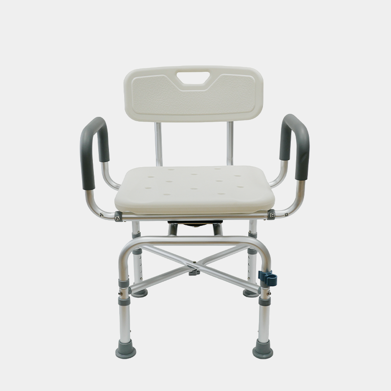 Silla de ducha ajustable antideslizante para el hogar con brazos