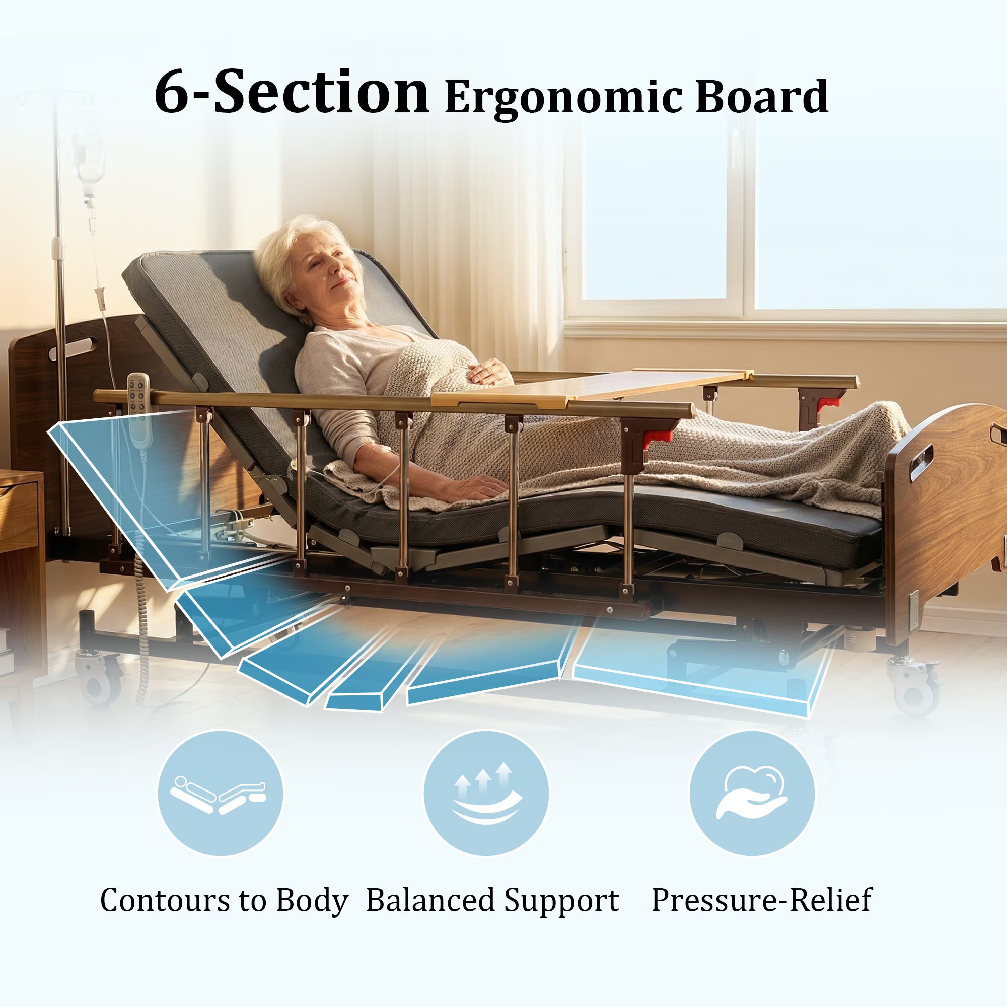 MediNex Electric Adjustable Medical Bed with Ergonomic Design, Quiet Motor, and Strong Weight Support – Perfect for Home and Healthcare Use