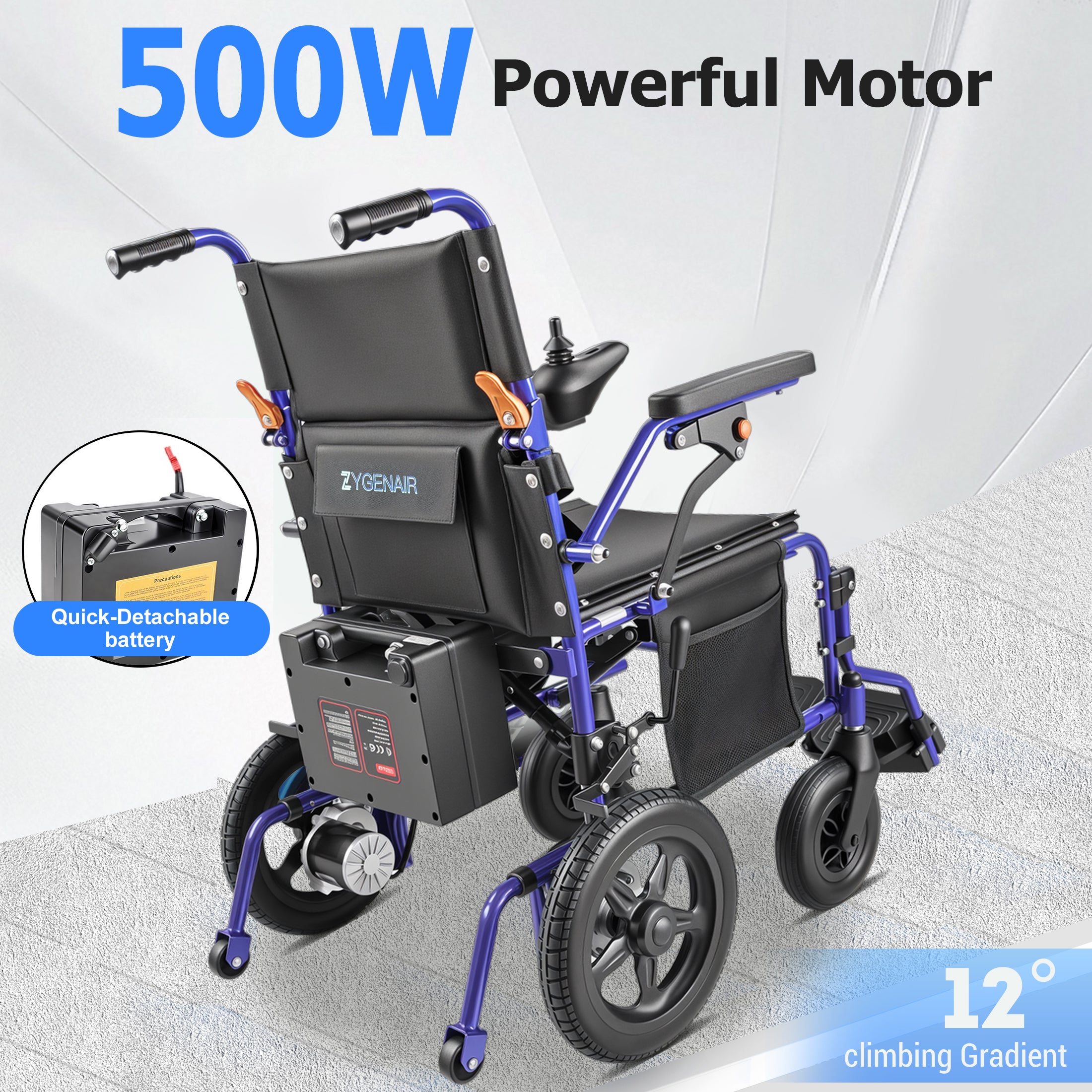 Zygenair Portable Electric Wheelchair YF001B-DPlus