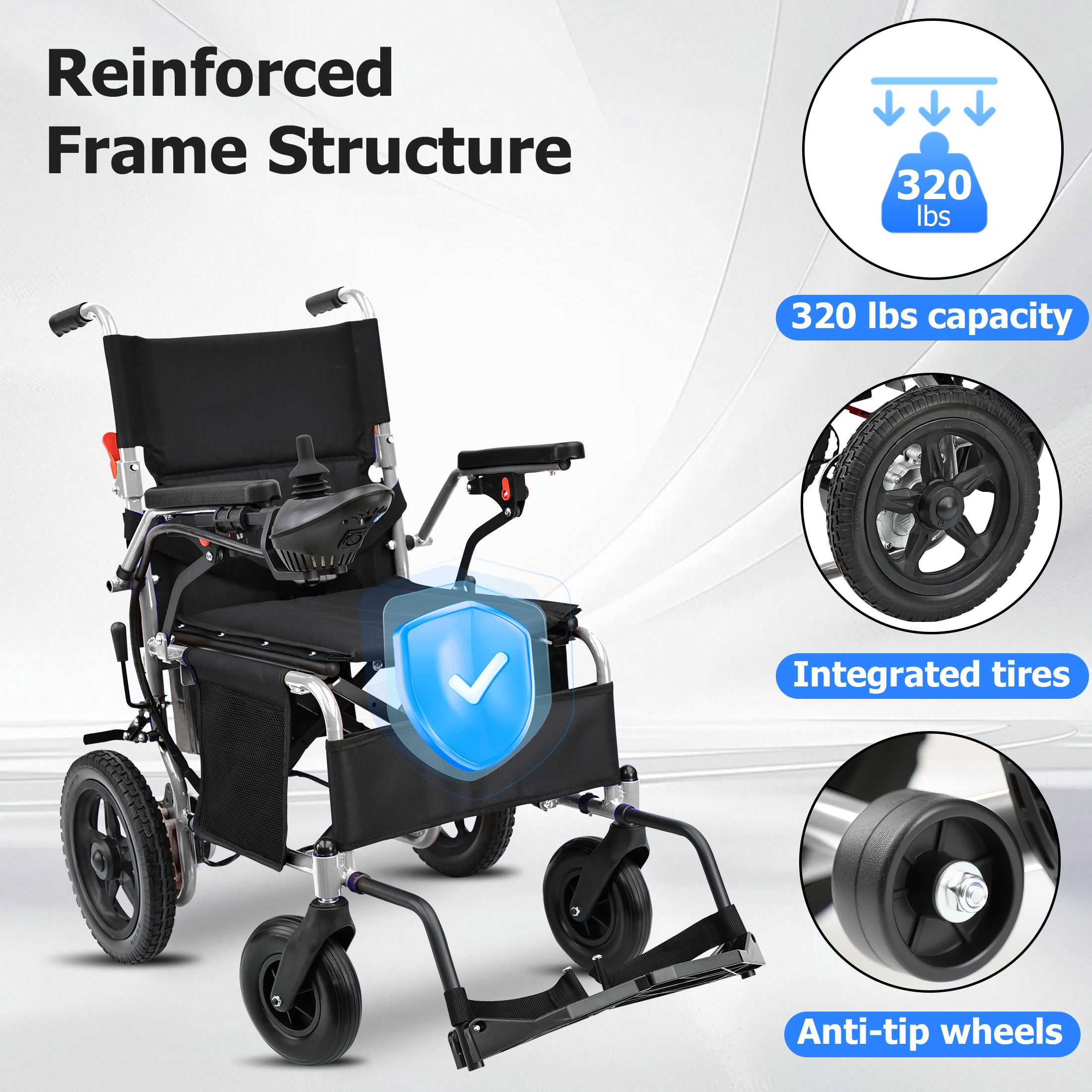 Zygenair Electric Wheelchair Lightweight Foldable YF001S