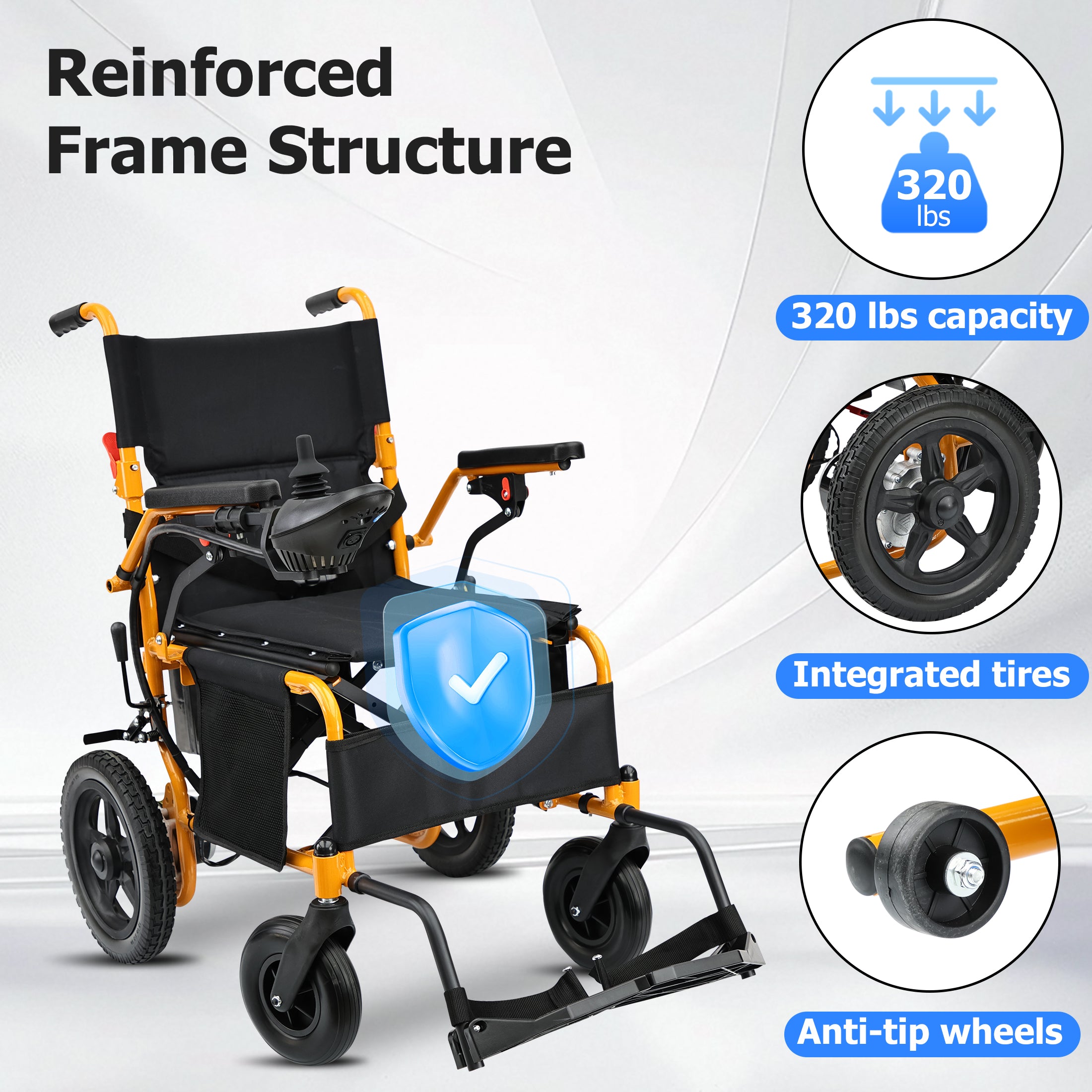 Zygenair Electric Wheelchair Lightweight Foldable YF001Y