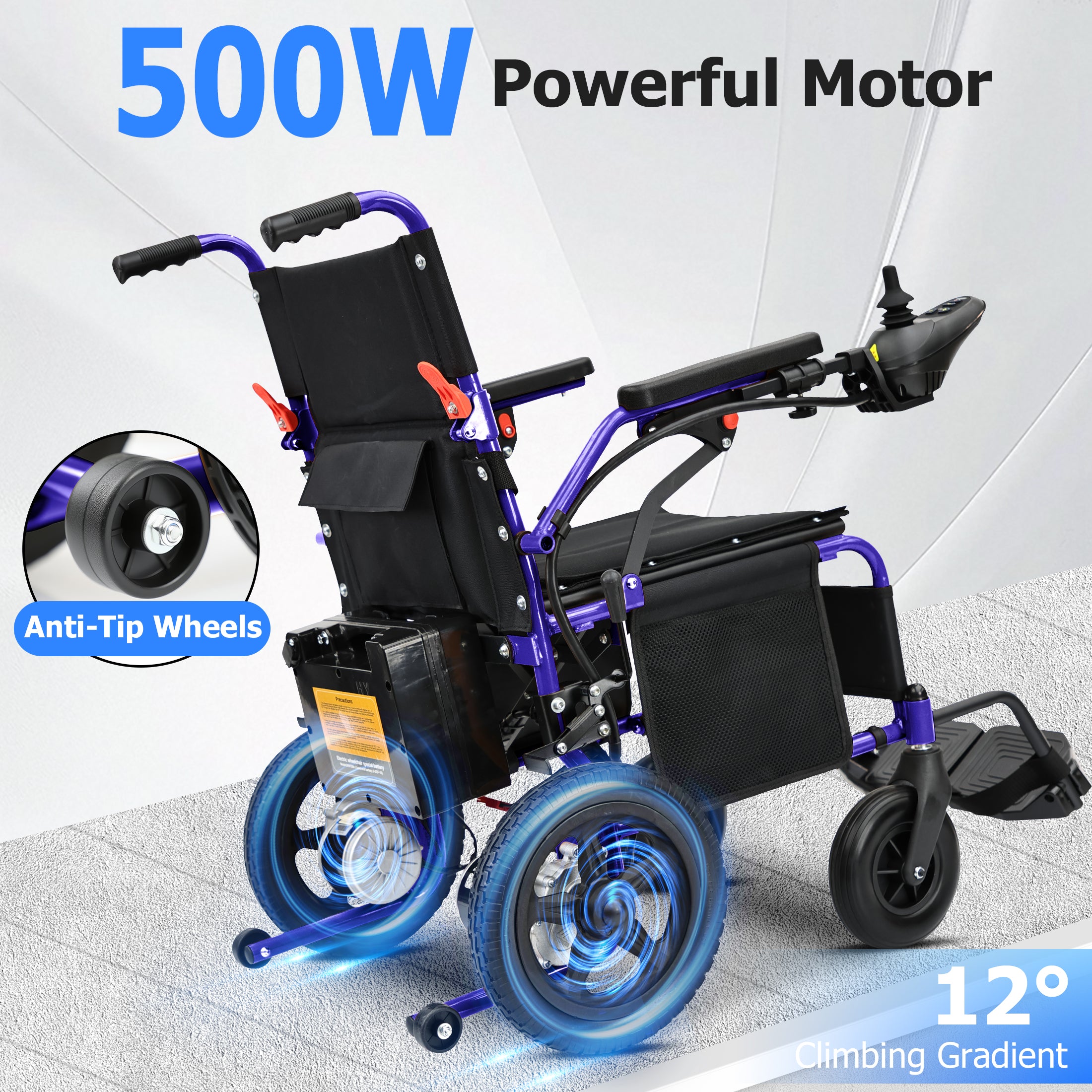 Zygenair Electric Wheelchair Lightweight Foldable YF001B