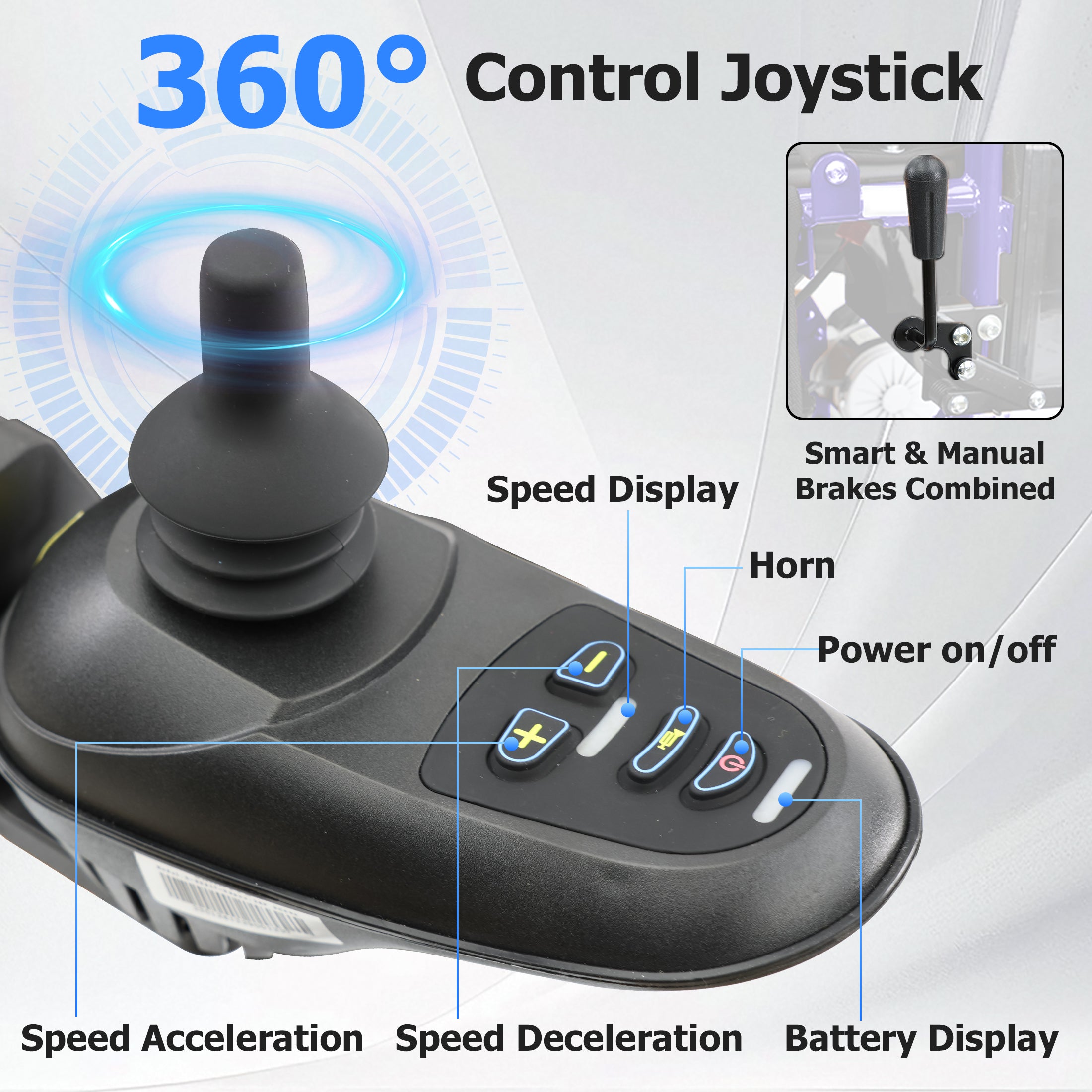 Zygenair Electric Wheelchair Lightweight Foldable YF001B