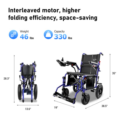 Zygenair Portable Electric Wheelchair YF001B-DPlus