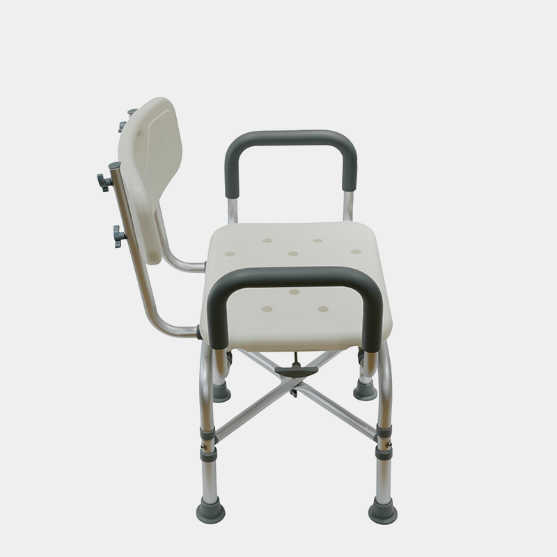 Silla de ducha ajustable antideslizante para el hogar con brazos