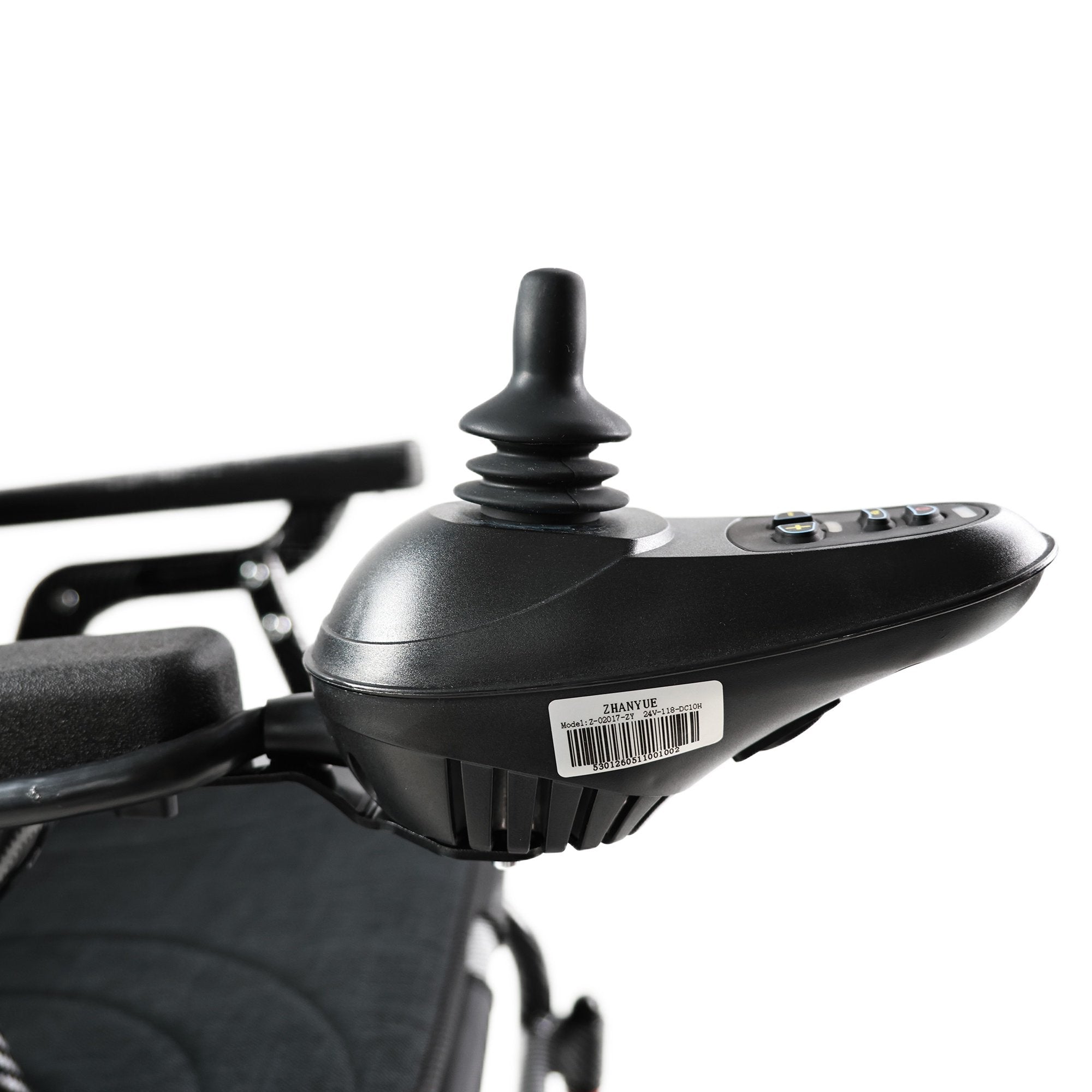 MeidNex Foldable Electric Wheelchair for Adults, Lightweight Aluminum Alloy Power Wheelchair, Removable Lithium Battery, All Terrain, 12° Hill Climbing,Black