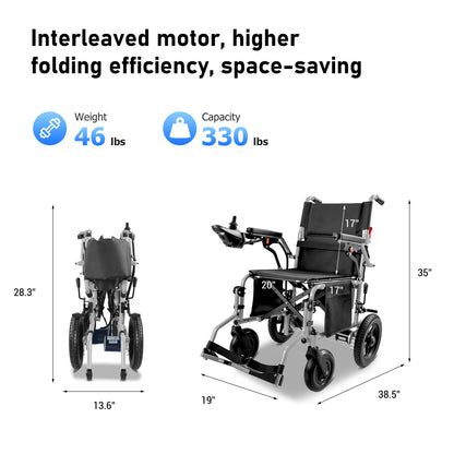 Zygenair Portable Electric Wheelchair YF001S-DPlus