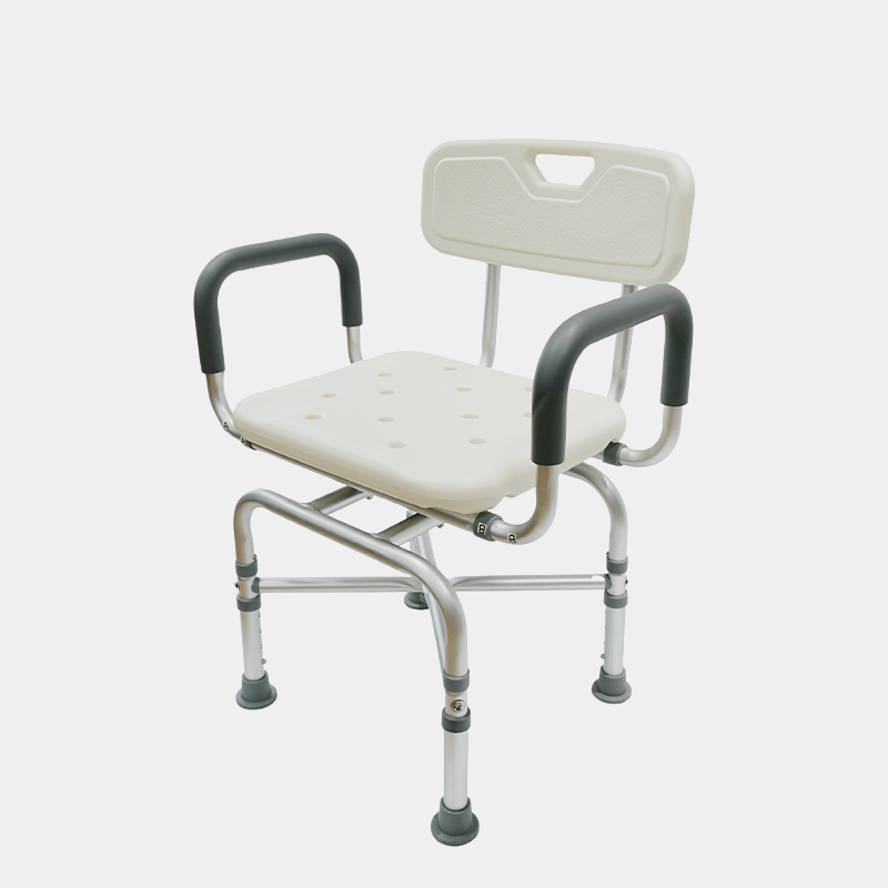 Silla de ducha ajustable antideslizante para el hogar con brazos