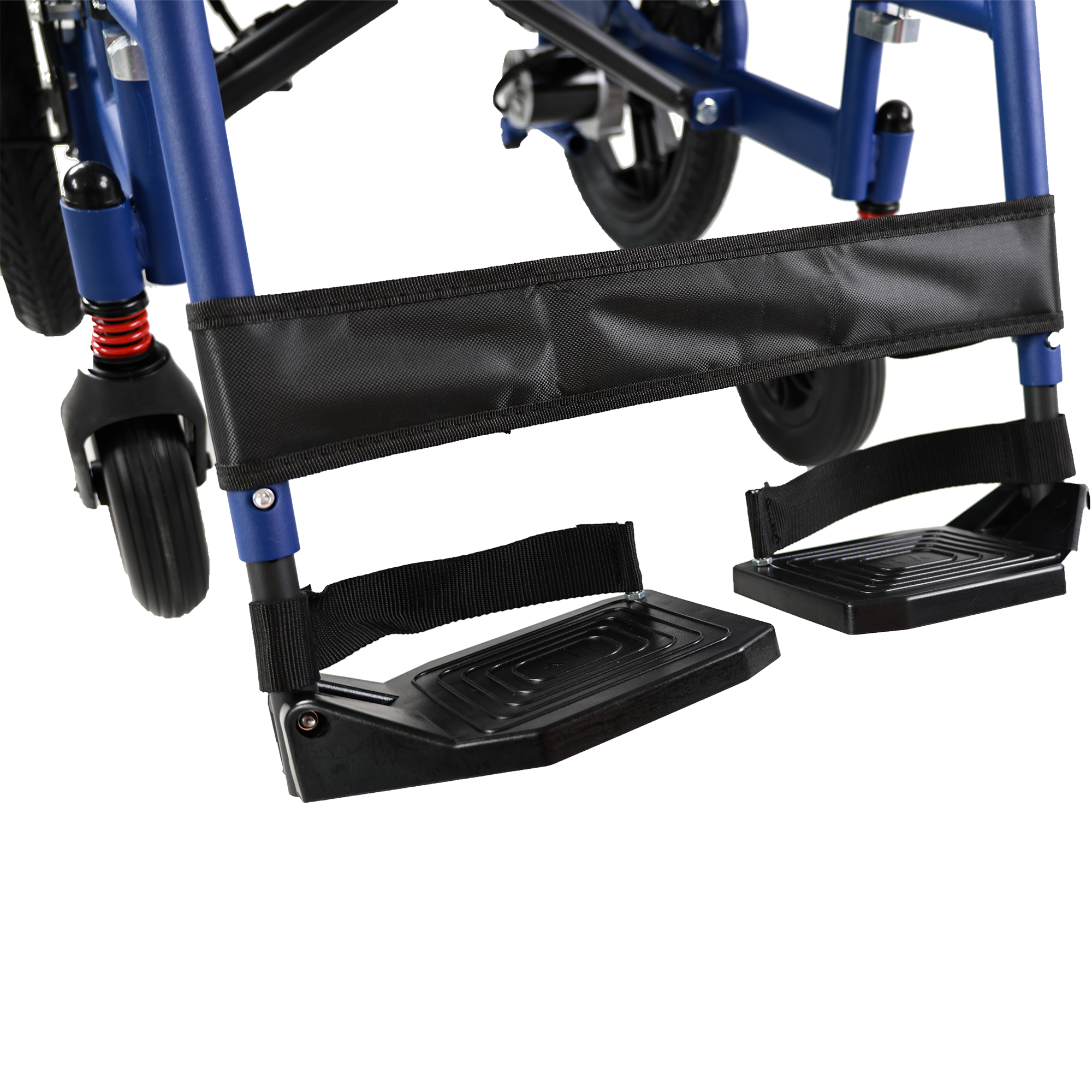 MediNex Foldable Electric Wheelchair for Adults, Lightweight Aluminum Power Chair, 16" Rear Wheels, Lithium Battery, 20-Mile Range, All Terrain,Blue