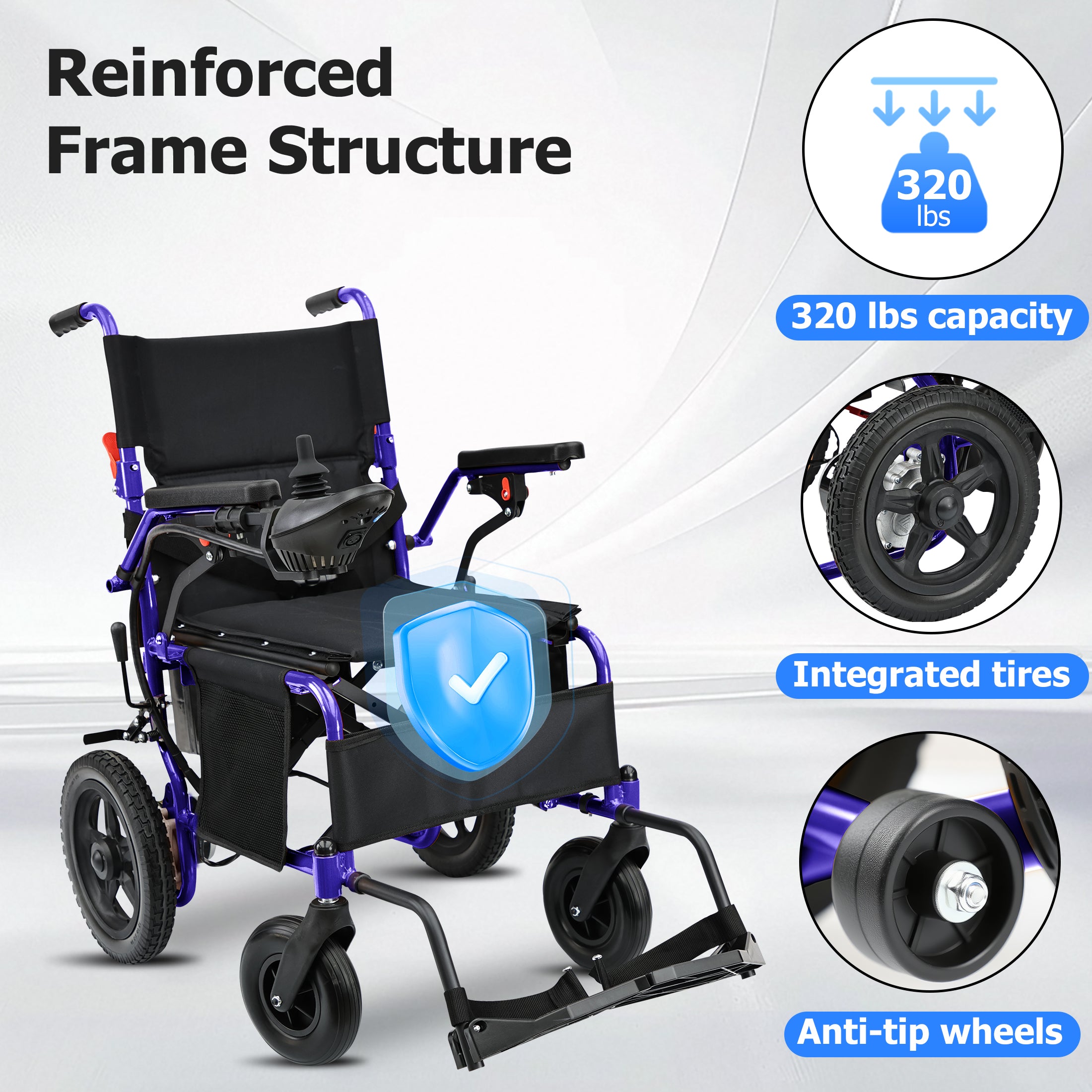 Zygenair Electric Wheelchair  Lightweight Foldable YF001B